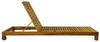 jankurtz Gartenliege Korfu aus Teakholz mit Rollen, mit Rollen und 5-fach