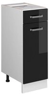 Vicco Unterschrank R-Line, Schwarz Hochglanz/Wei&szlig;, 30 cm ohne Arbeitsplatte...