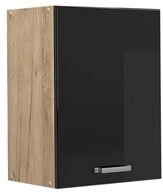 Vicco H&auml;ngeschrank R-Line, Schwarz Hochglanz/Goldkraft Eiche, 45 cm (1-St)
