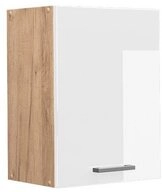 Vicco H&auml;ngeschrank R-Line, Wei&szlig; Hochglanz/Goldkraft Eiche, 45 cm (1-St)