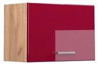 Vicco H&auml;ngeschrank R-Line, Rot Hochglanz/Goldkraft Eiche, 60 cm Flach (1-St)