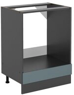 Vicco Herdumbauschrank R-Line, Blau-Grau/Anthrazit, 60 cm ohne Arbeitsplatte...