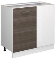 Vicco Eckunterschrank R-Line, Grau/Wei&szlig;, 86 cm ohne Arbeitsplatte (1-St)