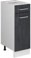 Vicco Unterschrank R-Line, Schwarz Beton/Wei&szlig;, 30 cm ohne Arbeitsplatte (1-St)