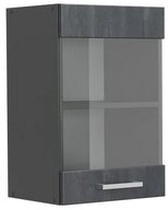Vicco Glash&auml;ngeschrank R-Line, Schwarz Beton/Anthrazit, 40 cm (1-St)