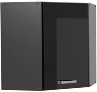 Vicco Eckh&auml;ngeschrank R-Line, Schwarz Hochglanz/Anthrazit, 57 cm (1-St)