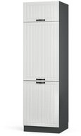 Vicco K&uuml;hlumbauschrank Fame-Line, Wei&szlig; Landhaus/Anthrazit, 60 cm (1-St)