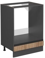 Vicco Herdumbauschrank R-Line, Goldkraft Eiche/Anthrazit, 60 cm J-Shape, ohne