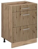 Vicco Unterschrank R-Line, Artisan-Eiche/Goldkraft Eiche, 60 cm mit Schubladen,...