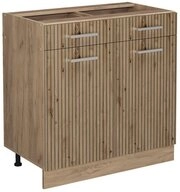 Vicco Unterschrank R-Line, Artisan-Eiche/Goldkraft Eiche, 80 cm ohne...