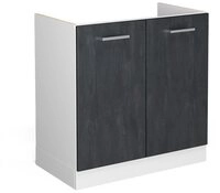 Vicco Unterschrank R-Line, Schwarz Beton/Wei&szlig;, 80 cm ohne Arbeitsplatte (1-St)