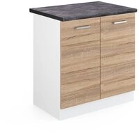 Vicco Unterschrank R-Line, Sonoma/Wei&szlig;, 80 cm, AP Anthrazit (1-St)