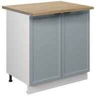 Vicco Unterschrank Fame-Line, Hellblau-grau/Wei&szlig;, 80 cm mit Regal, AP Eiche...