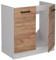 Vicco Unterschrank R-Line, Goldkraft Eiche/Wei&szlig;, 80 cm ohne Arbeitsplatte...