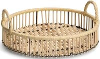 Zeller Present Tablett, Metall, Rattan, (1-tlg), &Oslash; 32 cm