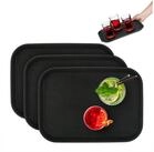 relaxdays Tablett Gastro Serviertablett 3er Set, Kunststoff