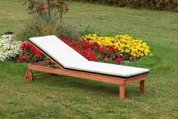 MERXX Gartenliege, mit 2-farbiger Wendeauflage, verstellbare R&uuml;ckenlehne,