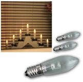 STAR TRADING LED-Leuchtmittel 3er Pack E10 Leuchtmittel klar 10-55V 0,2W warmwei,