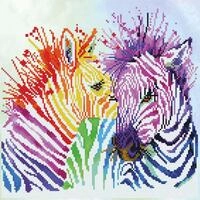 Diamond Dotz Kreativset Diamond Painting Regenbogen Zebras