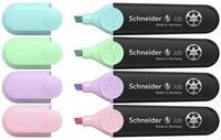 Schneider Marker Job Pastell, (4-tlg), Textmarker in Pastellfarben, im...