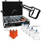 pulox Vakuum-Massager Schr&ouml;pfgl&auml;ser Koffer Set mit Vakuumpumpe - 19 Cuppings