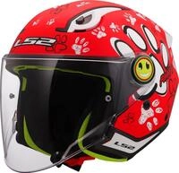 LS2 Motorradhelm OF622 Funny II Paws Kinder Jethelm, Notfallsystem-Polsterung (EQRS)