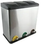 MSV M&uuml;lltrennsystem Treteimer M&uuml;lltrennung, mit Deckel, 60 L (3x 20 L), mit