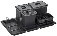 SO-TECH&reg; M&uuml;lleimer Abfallsammler Metropolis 15+10+6L mit Deckel, Abfallsystem...
