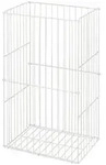 Satino Papierkorb Abfallsammler 330110 Draht gro&szlig; 60 Liter wei&szlig;