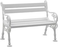 Blome Gartenbank 2er-Bank Linderhof 115 cm wei&szlig;, Vollkunststoff