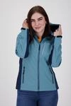 Softshelljacke DEPROC ACTIVE "NUNAVUT WOMEN", Damen, Gr. 36/38 (M), blau (hellblau),