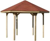 weka Pavillon 656 Gr.1, inkl. roten Dachschindeln, 19 mm Massivholzdach