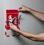 DURABLE Magnet DURABLE Magnetrahmen DURAFRAME&reg; MAGNETIC SECURITY A4 rot/wei&szlig;...