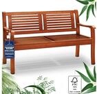 Casaria Gartenbank, Wetterfest Eukalyptus Holz FSC&reg; 120x60x90cm 320kg Belastbarkeit