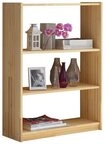Ticaa Standregal Standregal B&uuml;cherregal Kiefer Natur H111cm, Massives...