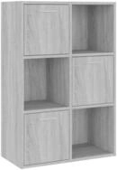 vidaXL B&uuml;cherregal NA Lagerschrank Grau Sonoma 60x29,5x90 cm