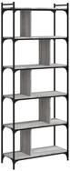 vidaXL B&uuml;cherregal B&uuml;cherregal 6 B&ouml;den Grau Sonoma 76x32x192 cm...