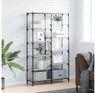 vidaXL B&uuml;cherregal vidaXL B&uuml;cherregal Grau Sonoma 100x32x170 cm Holzwerkstoff...