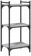 vidaXL B&uuml;cherregal NA B&uuml;cherregal 3 B&ouml;den Grau Sonoma 40x30x86 cm Spanplatte