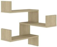 vidaXL Wandregal, Wand-Eckregal Sonoma-Eiche 40x40x50 cm Holzwerkstoff