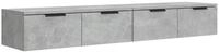 vidaXL Kommode, Wandschr&auml;nke 2 Stk. Betongrau 68x30x20 cm Holzwerkstoff