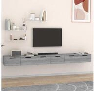 vidaXL Wandregal vidaXL Wandschr&auml;nke 2 Stk. Grau Sonoma 102x30x20 cm...
