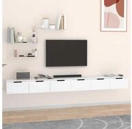 vidaXL Wandregal vidaXL Wandschr&auml;nke 2 Stk. Wei&szlig; 102x30x20 cm Holzwerkstoff