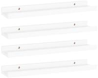 vidaXL Wandregal, Regale 4 Stk. Wei&szlig; 40x9x3 cm
