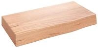 vidaXL Regal Wandregal Hellbraun 40x20x6 cm Massivholz Eiche Behandelt, 1-tlg.