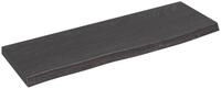vidaXL Regal Wandregal Dunkelbraun 60x20x2 cm Massivholz Eiche Behandelt, 1-tlg.