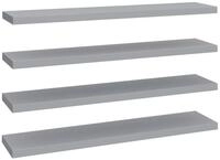 vidaXL Wandregal, Schwebende Wandregale 4 Stk. Grau 120x23,5x3,8 cm MDF