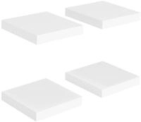 vidaXL Wandregal, Schweberegale 4 Stk. Wei&szlig; 23x23,5x3,8 cm MDF