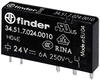 finder Zeitrelais Finder 34.51.7.024.0010 Printrelais 24 V/DC 6 A 1 Wechsler 1 St.,