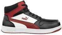 PUMA Safety FRONTCOURT BLK/WHT/RED MID Arbeitsschuh